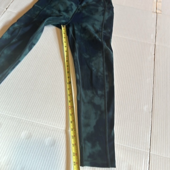 Victorias Secret green navy look of tye dye leggings w side pockets super soft - Picture 2 of 8